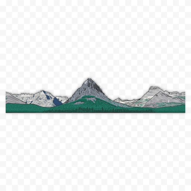 Glacier National Park "Many Glacier" Sticker Wrap