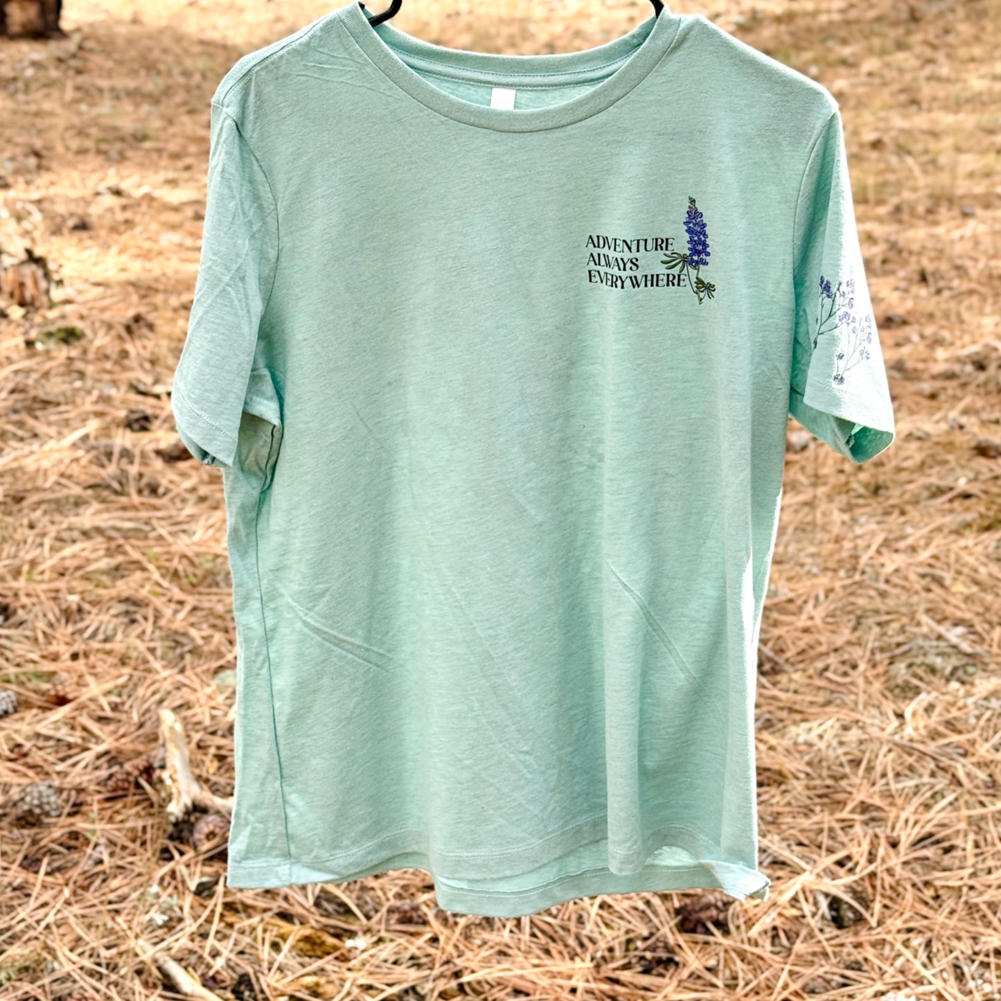 Adventure Everywhere Always - Wildflower Tee (NO POCKET)