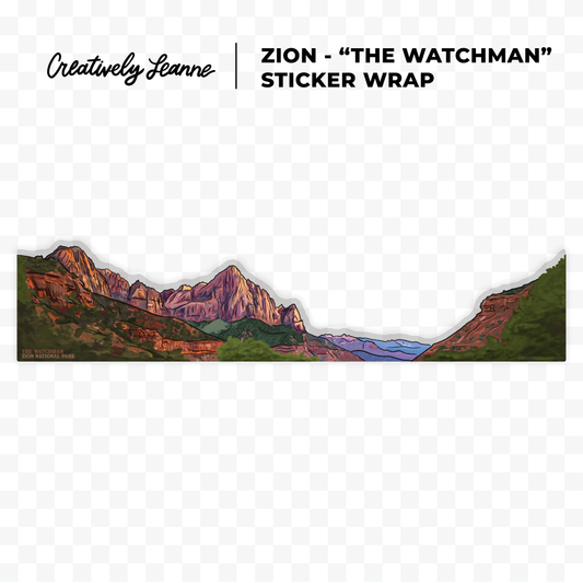 Zion National Park Sticker Wrap - "The Watchman"