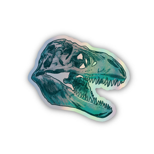 Holographic T-Rex Fossil Sticker
