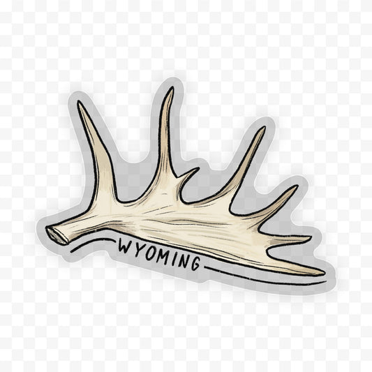 Moose Antler Sticker - Wyoming