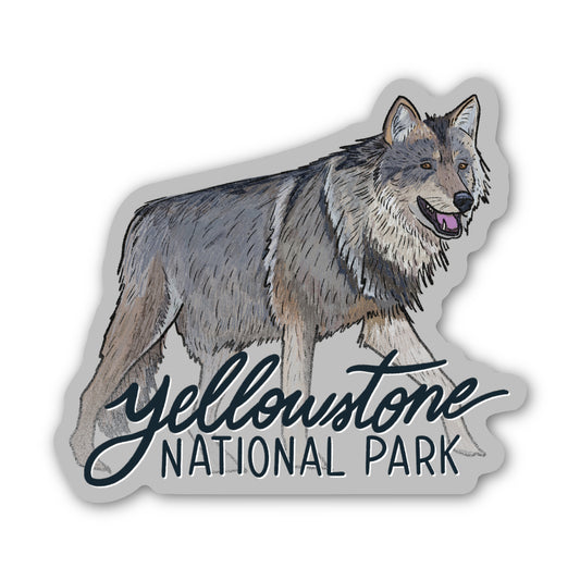 Gray Wolf Sticker - Yellowstone National Park
