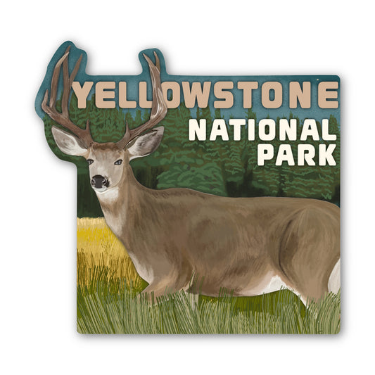 Yellowstone Mule Deer Sticker