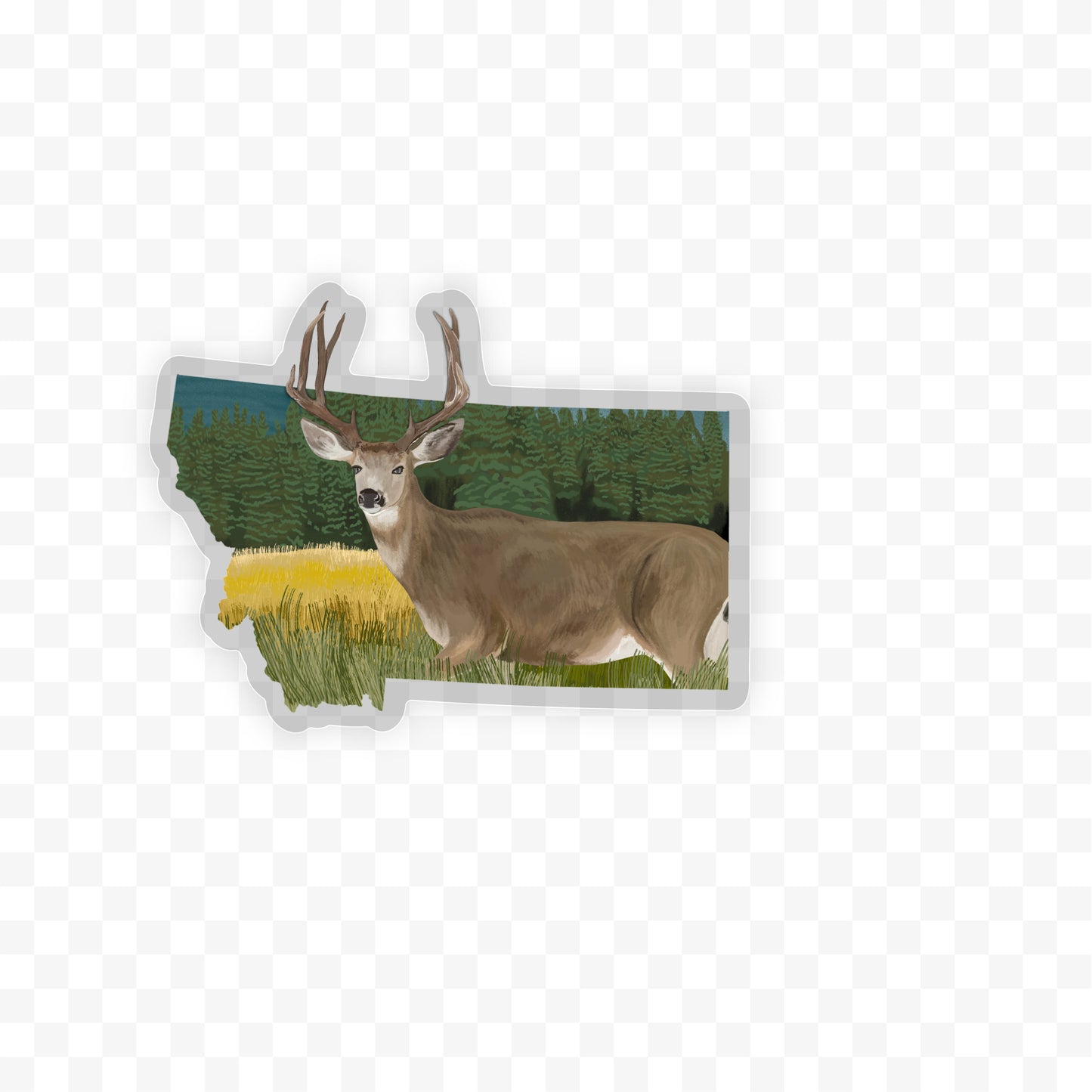 Montana Mule Deer Sticker