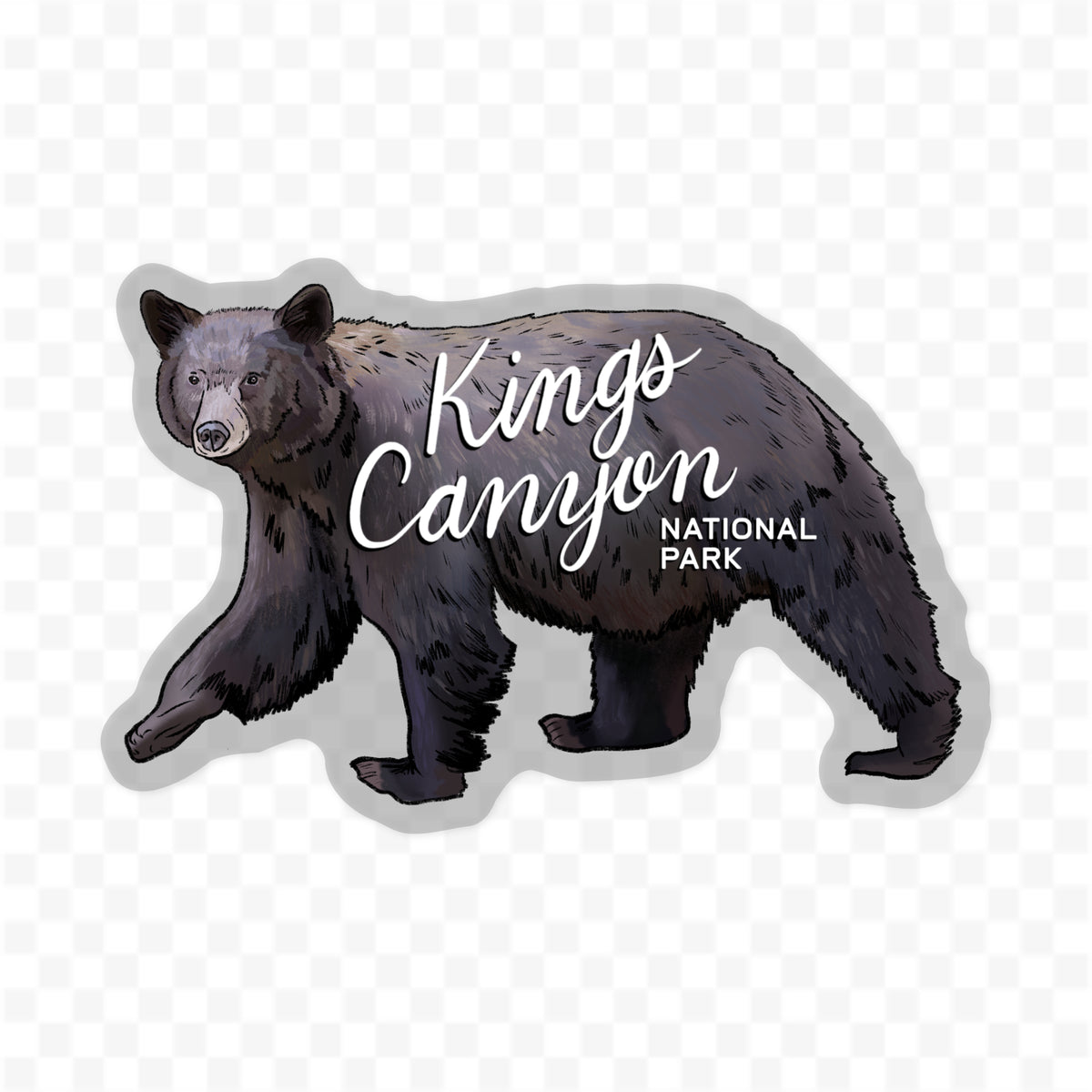 Kings Canyon National Park - Black Bear Sticker