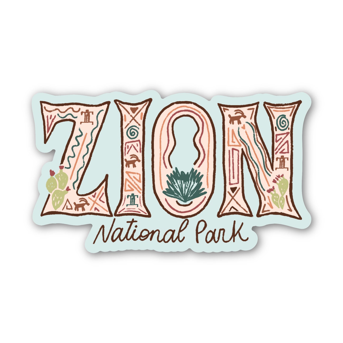 Zion National Park - Petroglyphs Sticker