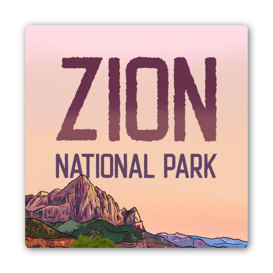 Zion National Park Sticker - The Watchman (Square)