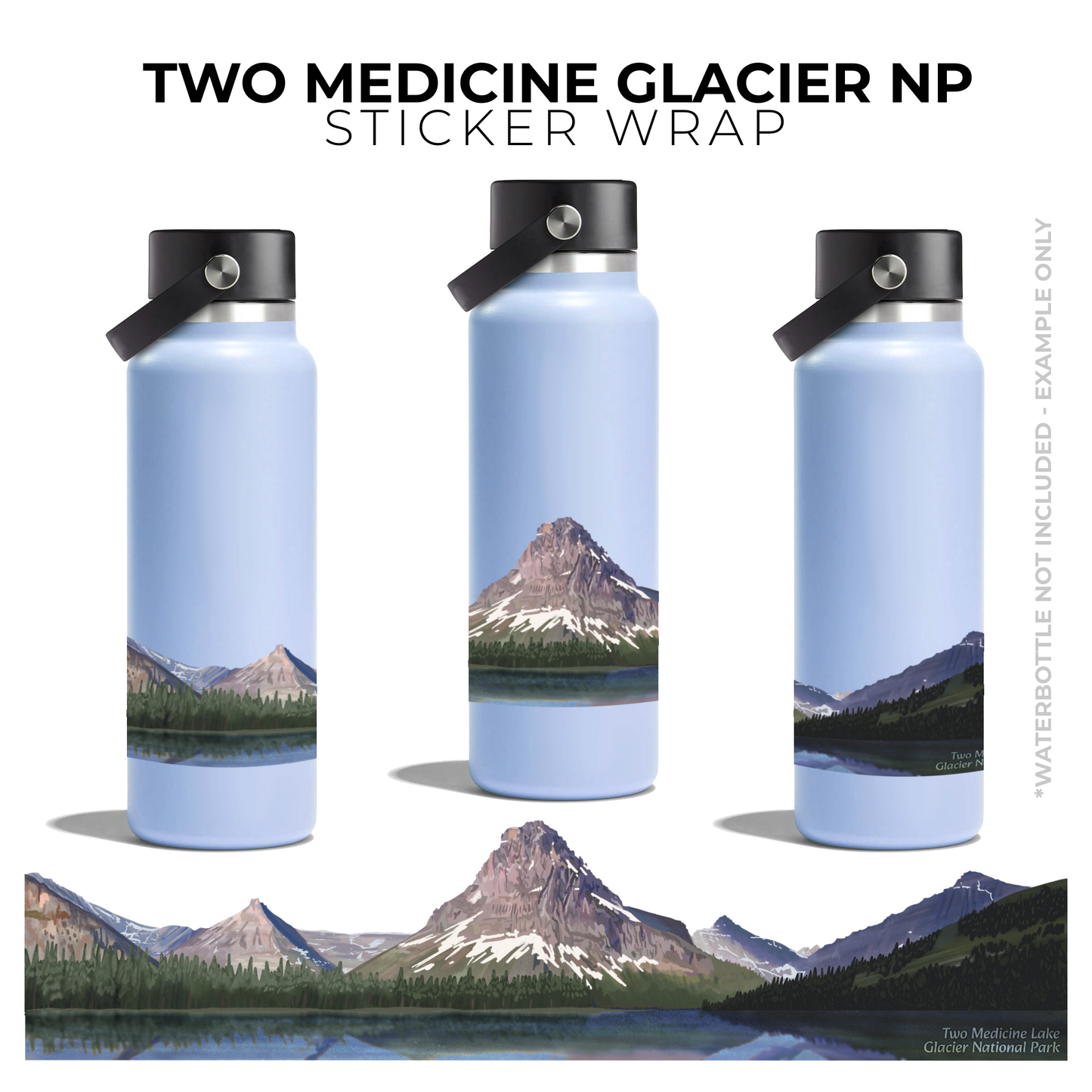 Two Medicine Lake Sticker Wrap - Glacier National Park
