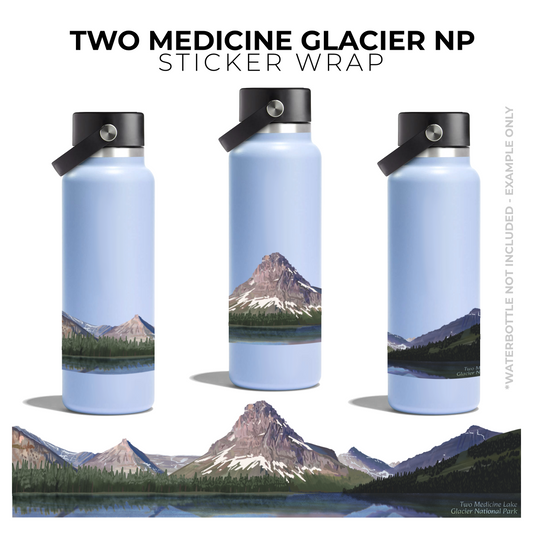 Two Medicine Lake Sticker Wrap - Glacier National Park
