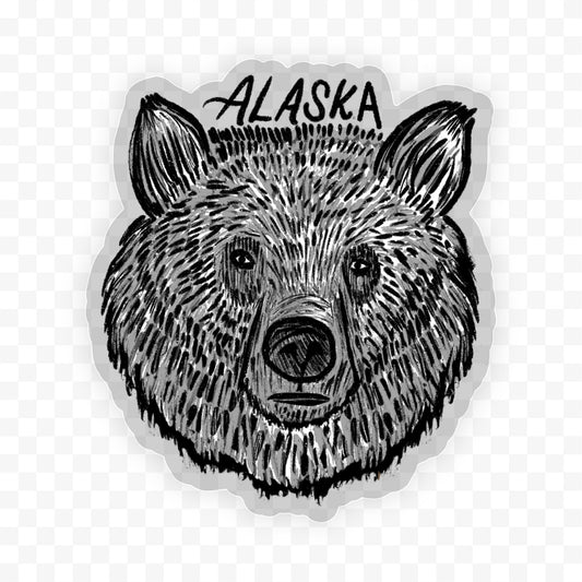 Alaska Bear Face Sticker