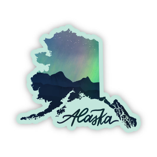 Alaska Northern Lights Holographic Sticker