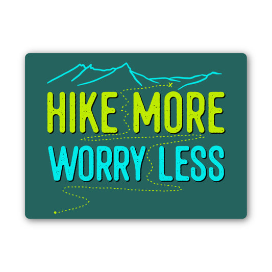 Hike More Worry Less Sticker