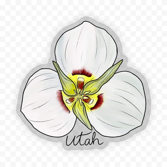 Utah Sego Lily Wildflower Sticker