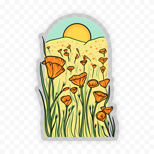 Field of Poppies Sticker