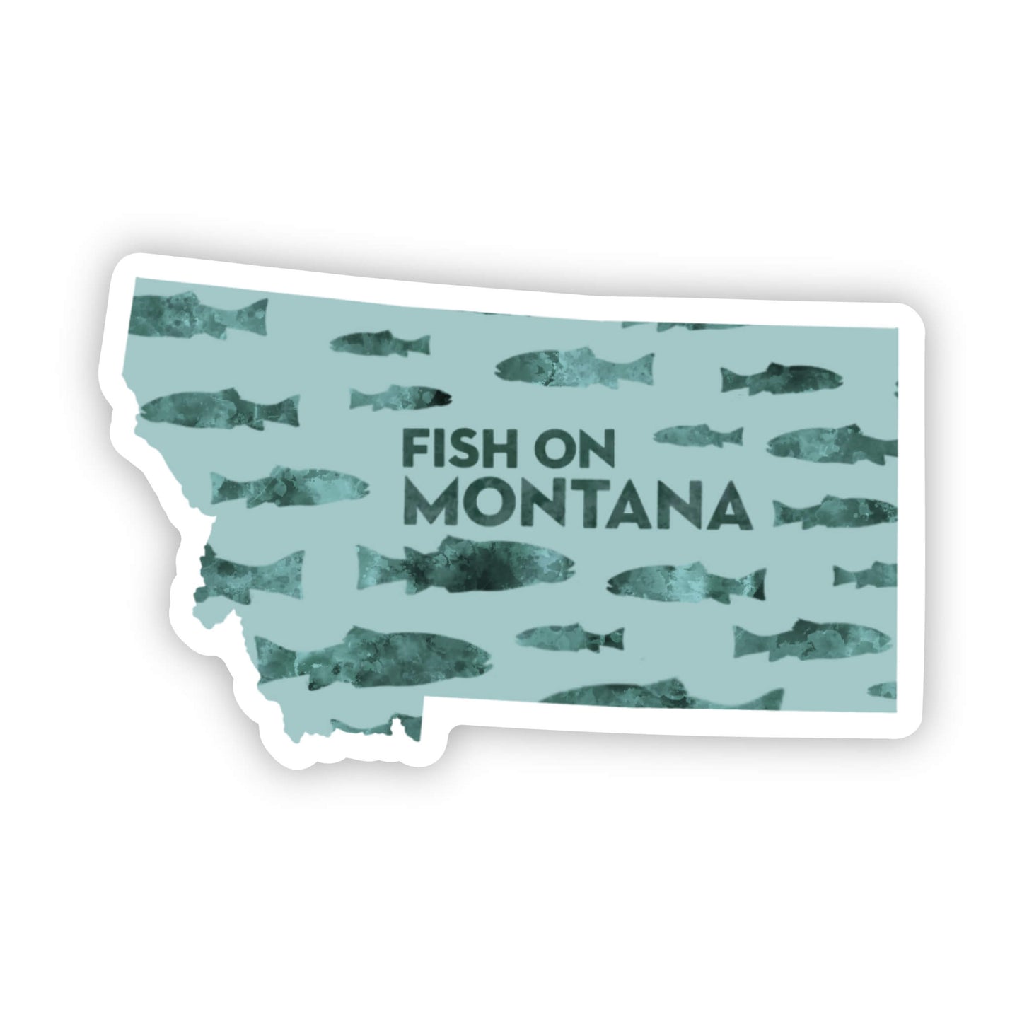 Fish On Montana - Montana State Sticker