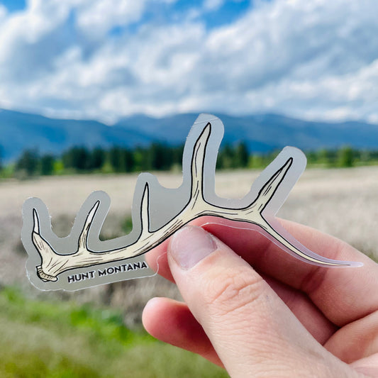 Elk Antler - Hunt Montana Sticker