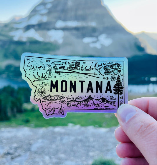 Holographic Montana Sketch Sticker